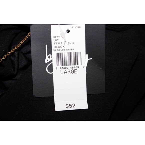 By and by $52 Sz L Black Sleeveless Solid Sheer Removable Chain Dress - Picture 5 of 9